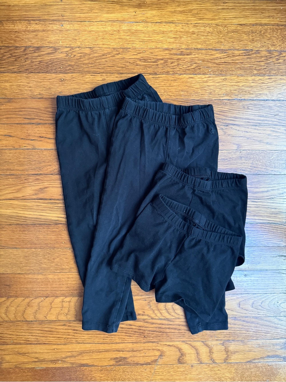 The Gap Kids Black Cotton Stretch Bottoms - 4 Pack Size 3T